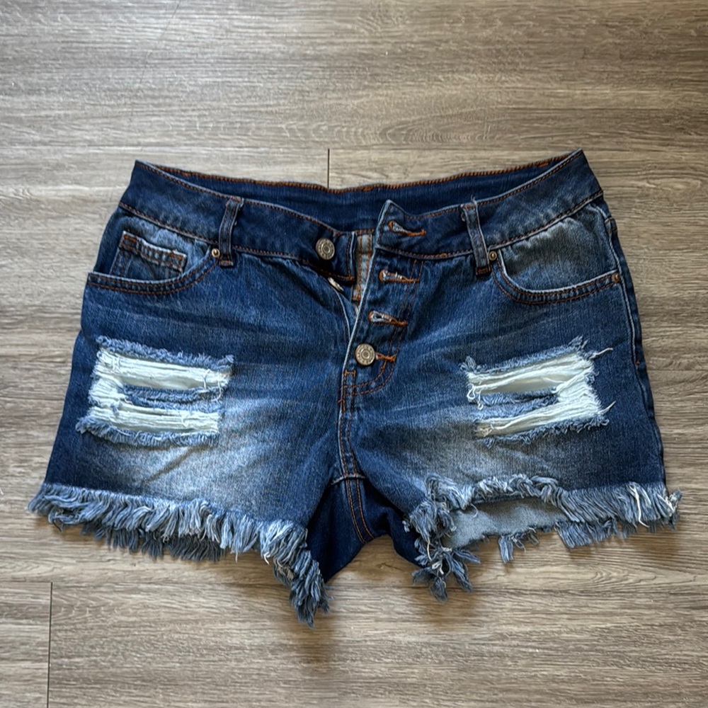 Distressed Denim Women Shorts